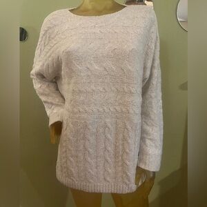 J. Jill Cream Cable Knit Sweater